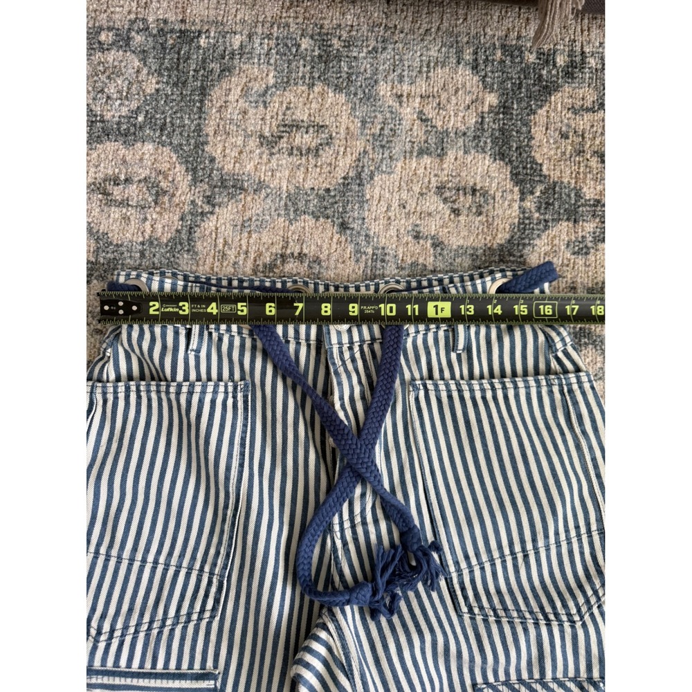 Free People Moxie Railroad-Stripe Patchwork Jeans Size 28 Pristine Condition - Picture 4 of 6